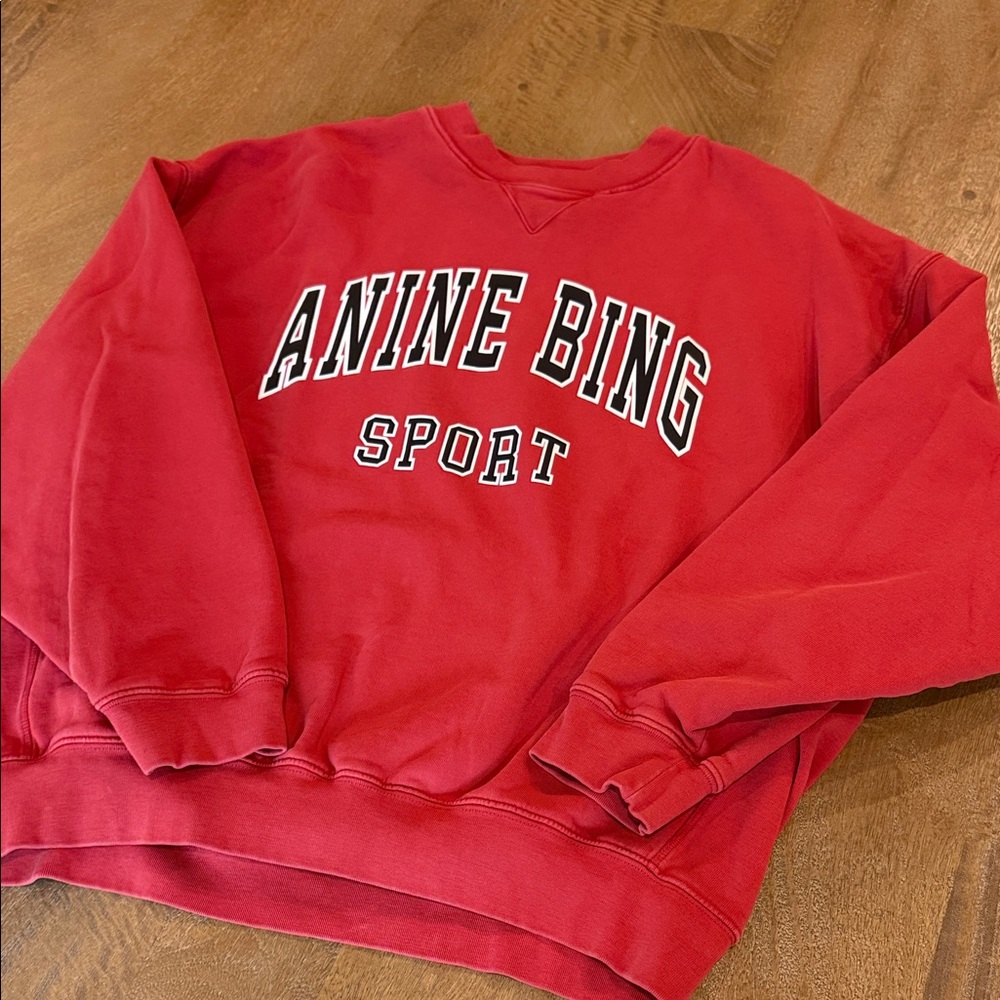 Anine Bing Vibrant Red Sport Sweatshirt
